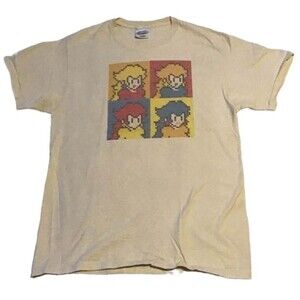 SuperMario Princess Peach Computer Graphic TShirt Unisex Adult Large Tan Vintage